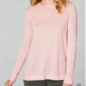J. Jill Rosewater Pink Crew Neck Merino Wool Sweater